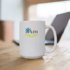 Empowering ceramic mug with "I Am Correct Ideas and Beliefs" message for motivation and confidence.