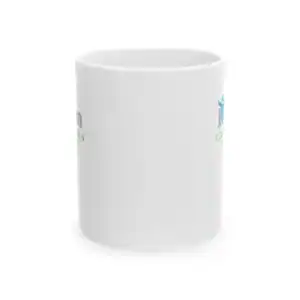 Eco-friendly ceramic mug with "I Am Cooperation and Harmony" design, perfect for daily use and promo.