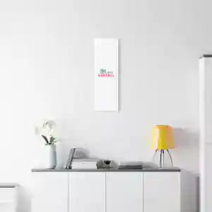 Minimalist wall art with 'I Am Control' message in a modern home setting.